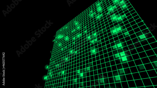 Abstract technology background. futuristic abstract skyscraper