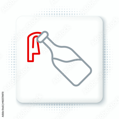 Line Cocktail molotov icon isolated on white background. Colorful outline concept. Vector