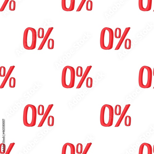 Red zero percent sign pattern seamless background texture repeat wallpaper geometric vector