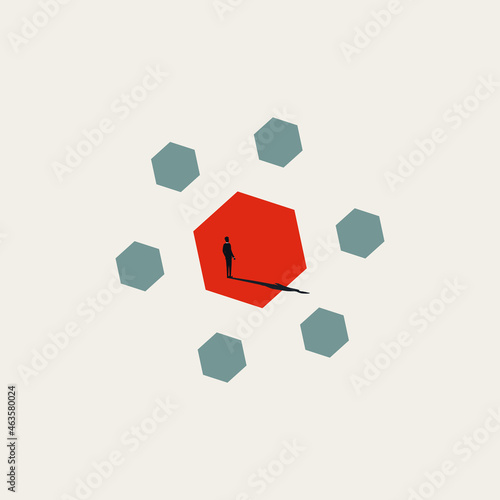 Business social networking and connection vector concept. Symbol of cooperation, organization. Minimal illustration.