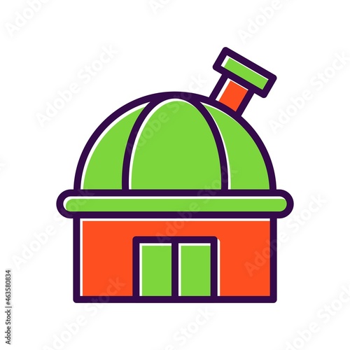 Observatory Filled Vector Icon Design