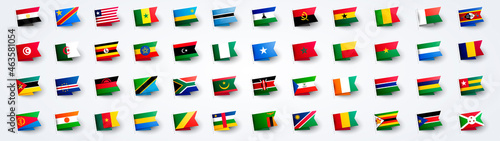Vector Illustration Giant Africa Flag Set