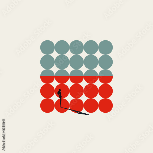 Business transformation vector concept. Symbol of change, innovation, new idea. Minimal illustration.