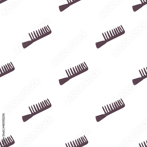 Black plastic comb pattern seamless background texture repeat wallpaper geometric vector