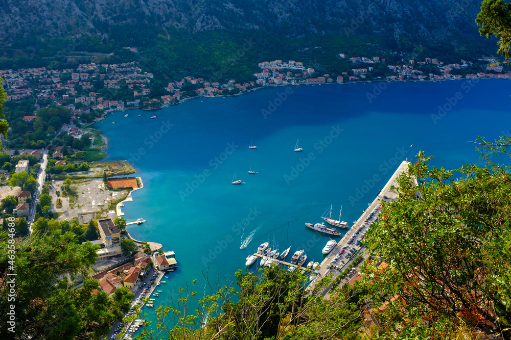 Bay of Kotor. Montenegro Adriatic Sea. Spectacular summer scene
