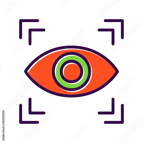  Eye Scanner Filled Vector Icon Design