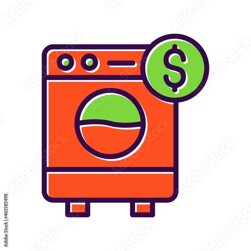Money Laundering Filled Vector Icon Design