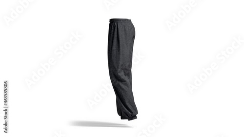 Blank black sport sweatpants mock up, looped rotation photo