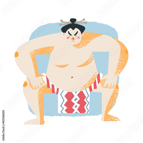 Japanese sumo wrestler, Japan people and culture symbol, strong overweight yokozuna
