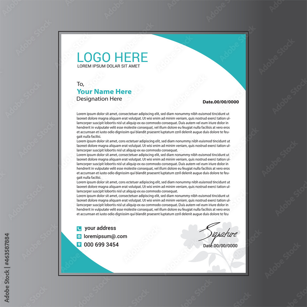 Print Modern Template Letterhead Design Print Modern Template Letterhead Design