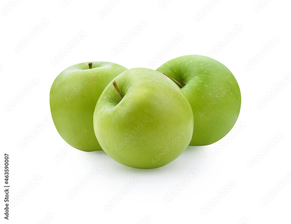one green cut apple isolated on white background clipping path one green cut apple isolated on white background clipping path