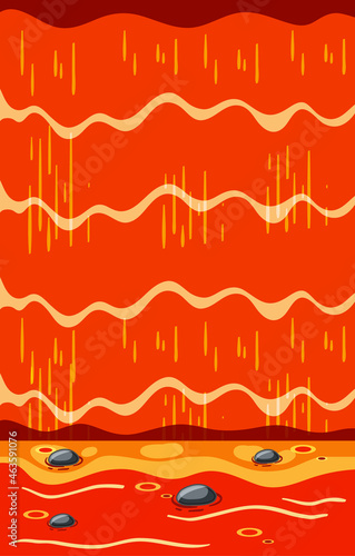 Hot lava falling background