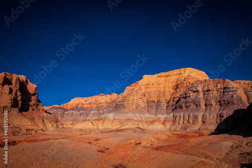 Red wind eroded hills, nature landscape