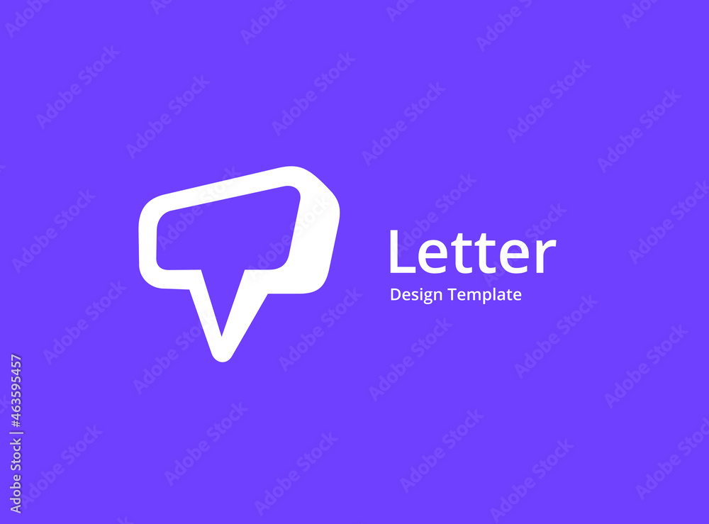 Letter T with speech bubble logo icon design template elements Letter T with speech bubble logo icon design template elements