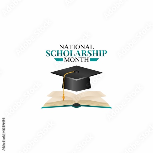 vector graphic of national scholarship month good for national scholarship month celebration. flat design. flyer design.flat illustration.