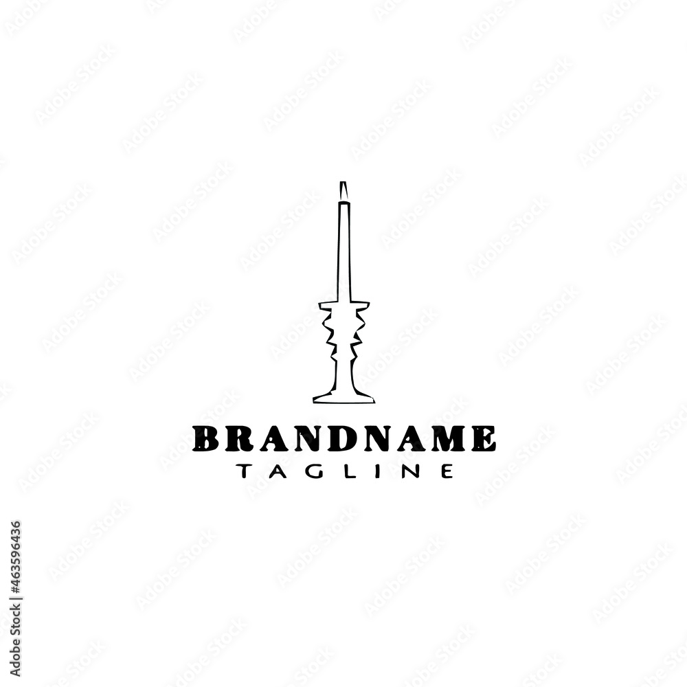 candle stick logo cartoon flat icon template black isolated vector illustration candle stick logo cartoon flat icon template black isolated vector illustration