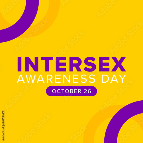 Intersex Awareness Day Banner. Square Banner Design Template Vector For Intersex Awareness Day Social Media Post photo