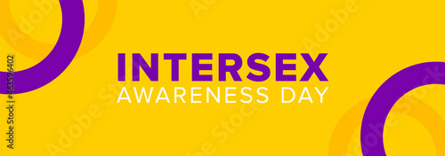 Intersex Awareness Day Banner Vector. Web Banner Design Template for Intersex Awareness Day 26 October. photo