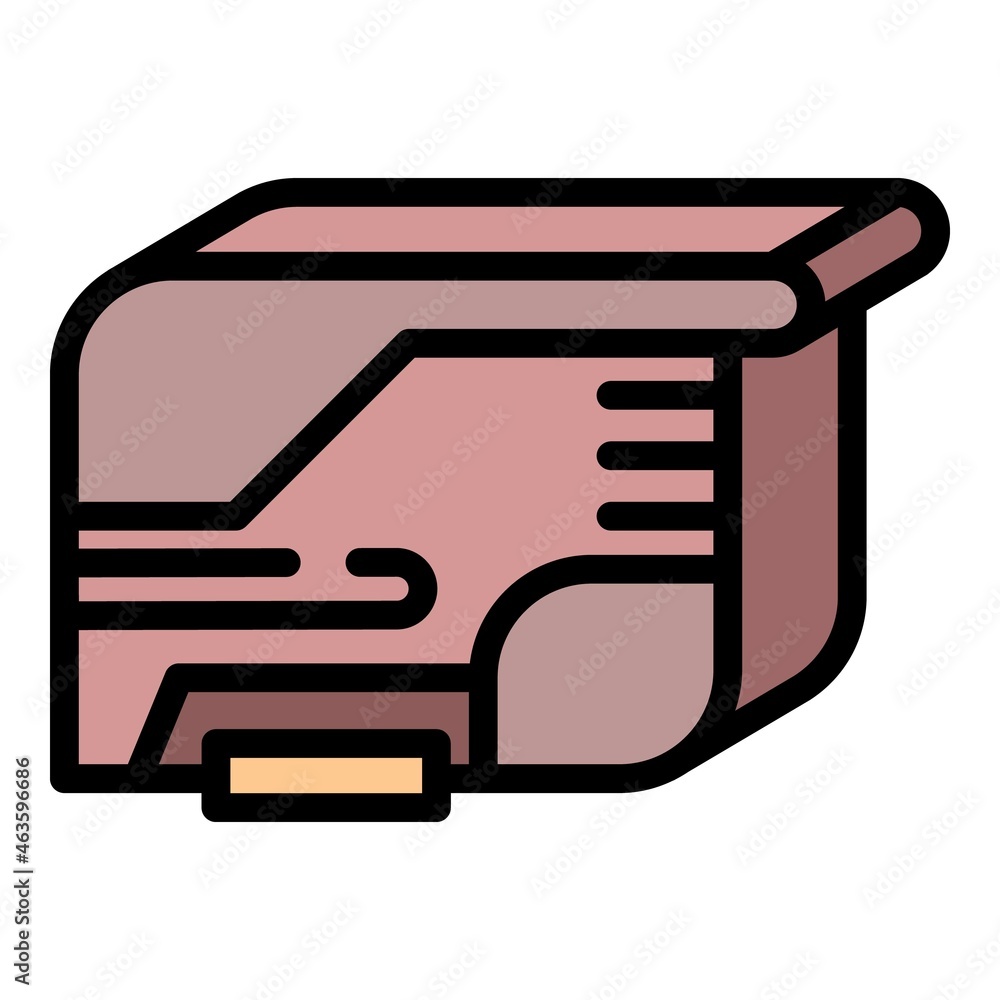 Jet ink cartridge icon. Outline jet ink cartridge vector icon color flat isolated Jet ink cartridge icon. Outline jet ink cartridge vector icon color flat isolated