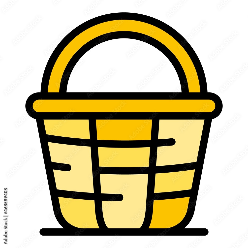 Style wicker icon. Outline style wicker vector icon color flat isolated Style wicker icon. Outline style wicker vector icon color flat isolated