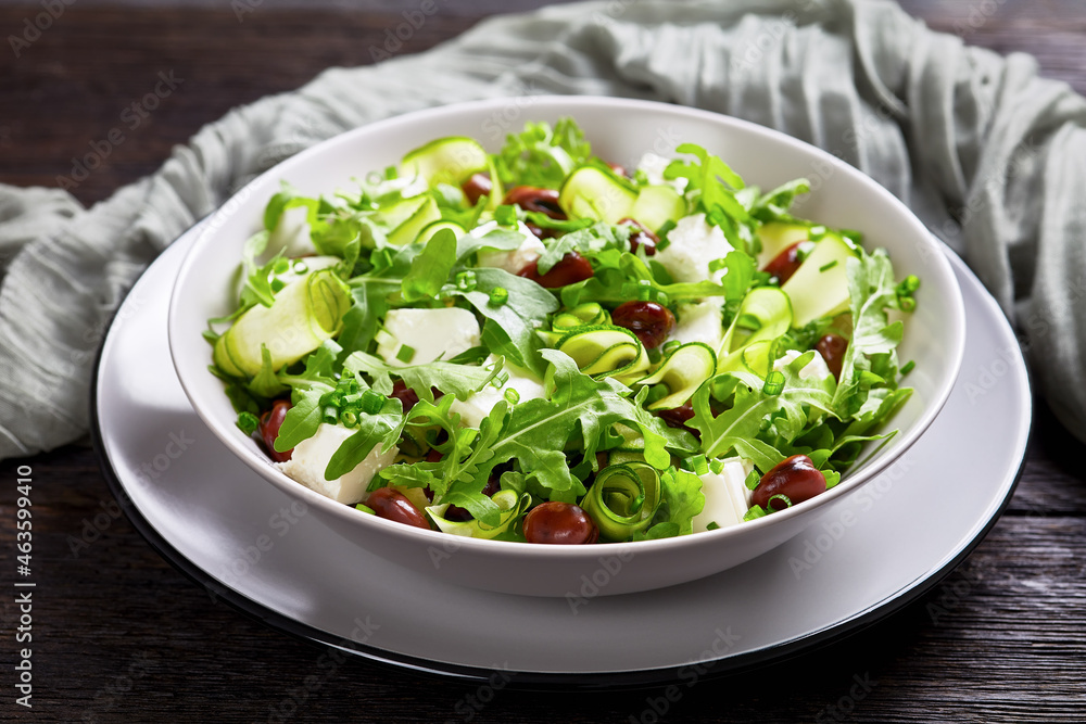 broad bean, feta cheese, rocket and cucumber salad broad bean, feta cheese, rocket and cucumber salad