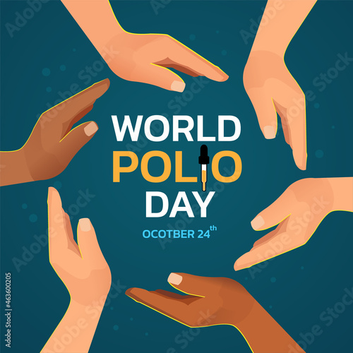 Vector illustration on the theme of world Polio day on October 24 .