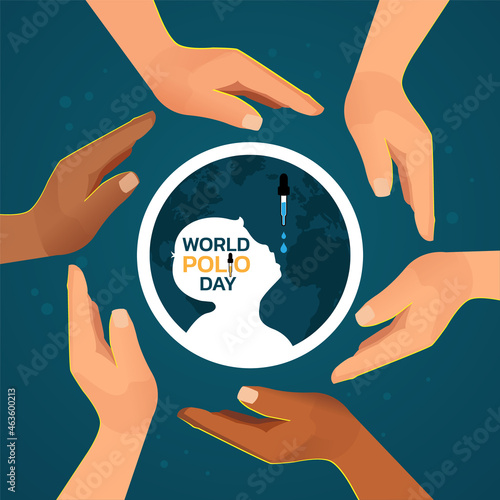 Vector illustration on the theme of world Polio day on October 24 .