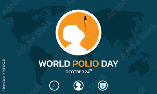 Vector illustration on the theme of world Polio day on October 24 .
