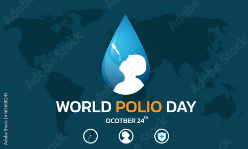 Vector illustration on the theme of world Polio day on October 24 .