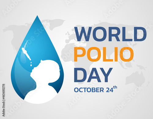 Vector illustration on the theme of world Polio day on October 24 .