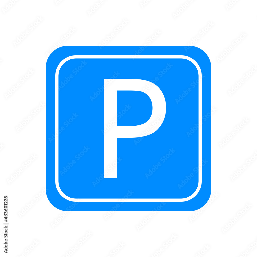 Illustration of cars parking sign icon Illustration of cars parking sign icon