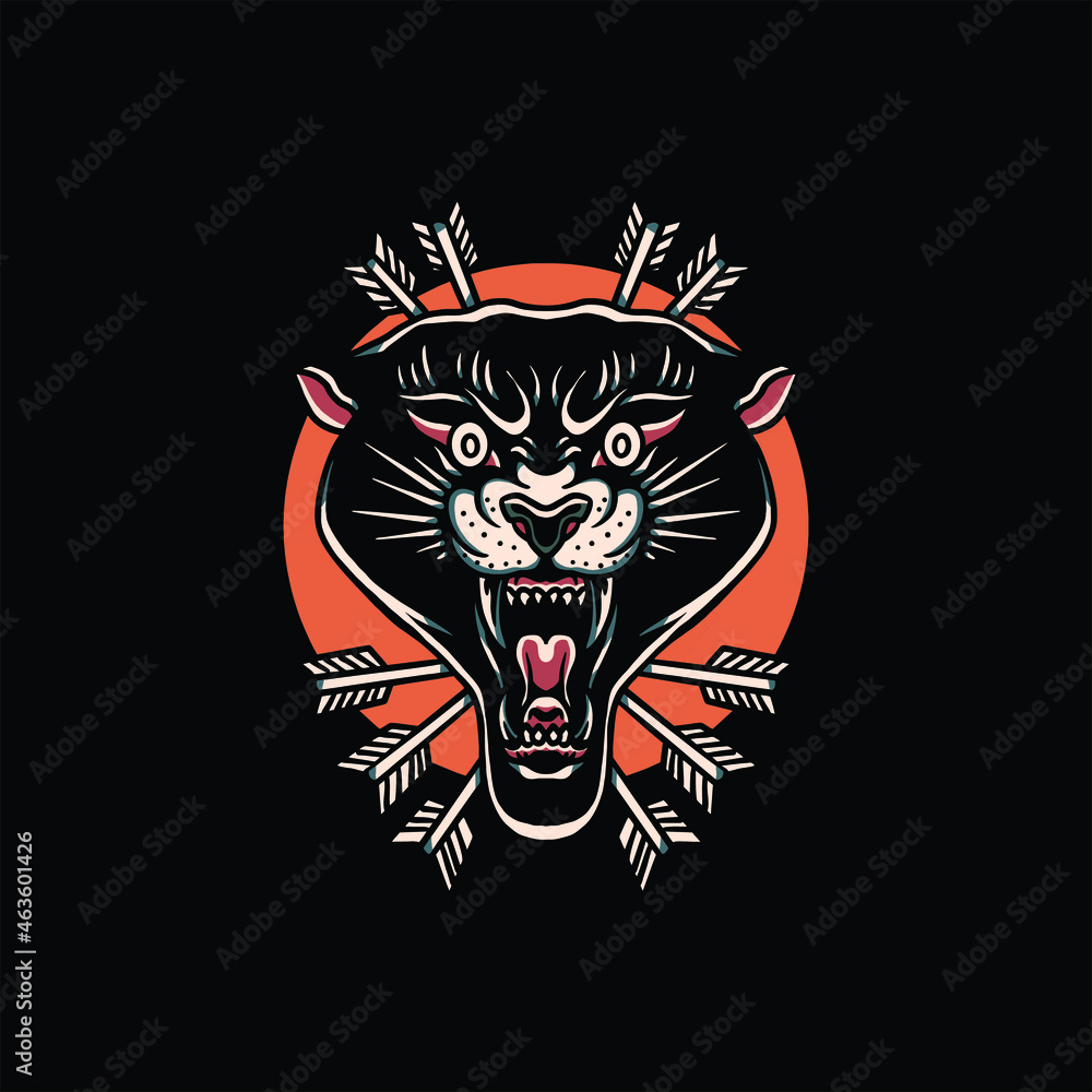 panther tattoo vector design panther tattoo vector design