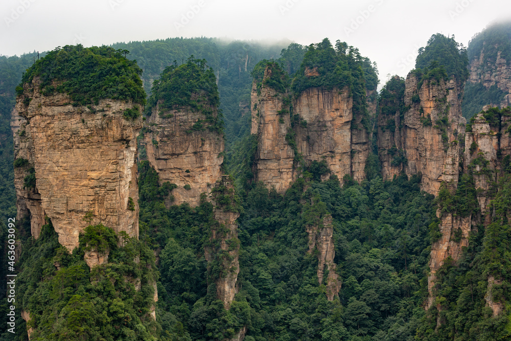 Amazing landscape in Zhangjiajie national forest park.
Avatar mountains in China.