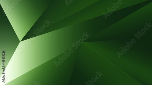 Abstract Green Background with Triangles