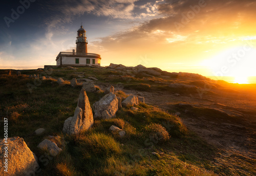 Corrubedo lighthouse in Galicia, Spain