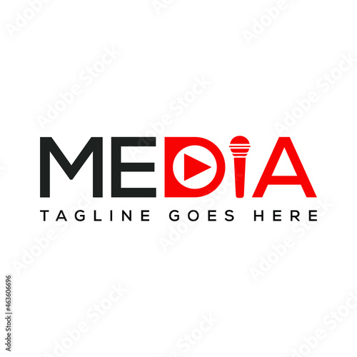 Media Logo Design Vector File