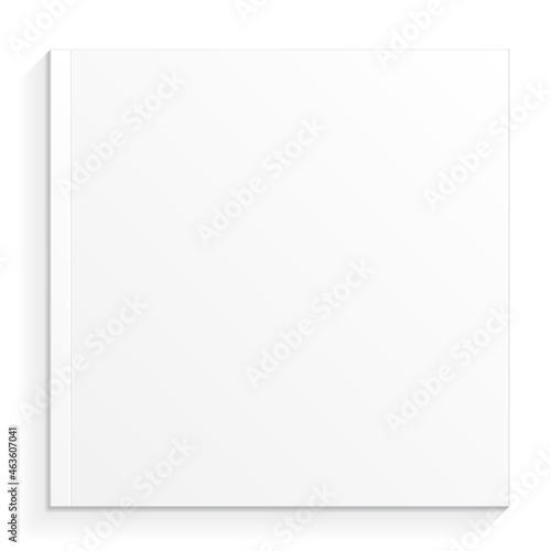 Mockup Blank Cover Of Magazine, Book, Booklet, Brochure. Illustration Isolated On White Background. Mock Up Template Ready For Your Design. Vector EPS10