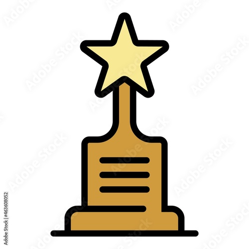 Celebrity award icon. Outline celebrity award vector icon color flat isolated