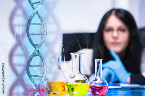 DNA testing in laboratory. ...