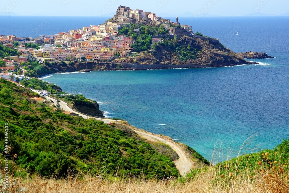 View of Castelsardo hamlet in Sardinia
