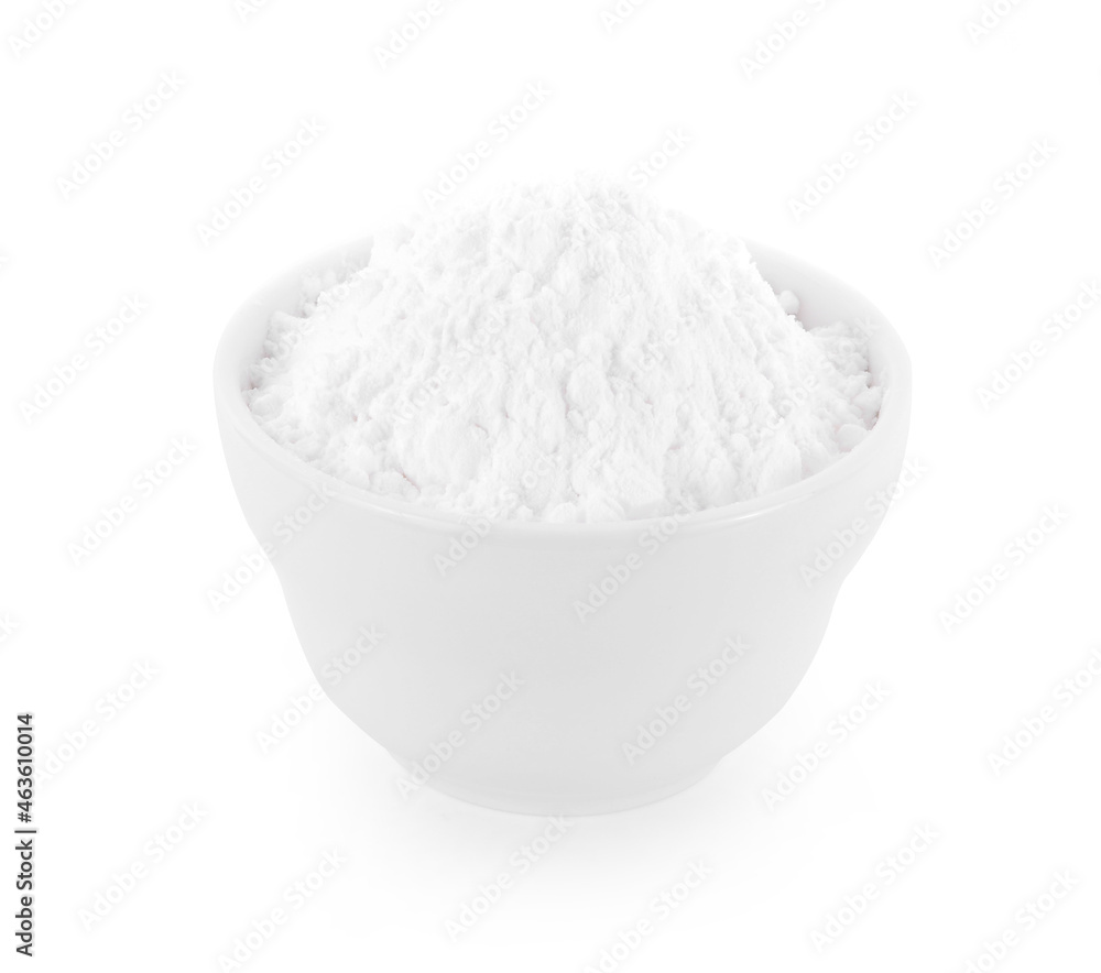 tapioca flour isolated on white background tapioca flour isolated on white background