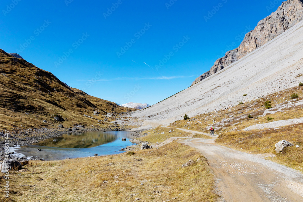 mountain bike excursion in Trela Valley in Valtellina, Italy	