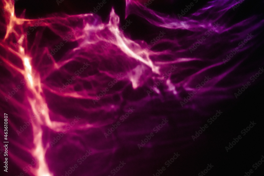 Abstract red and purple light neon on black background. Dark night glow futuristic motion wallpaper with noise texture