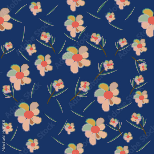 Flower and leave ,full color of natur, leave patterns, design