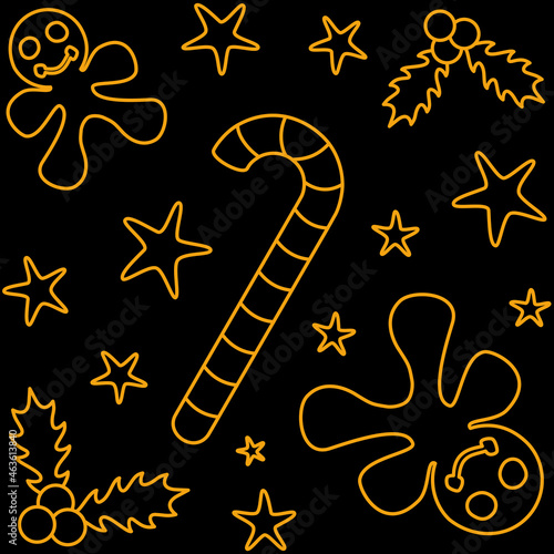 illustration of an abstract christmas background