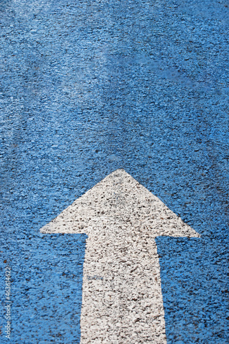 direction arrow on the walking path