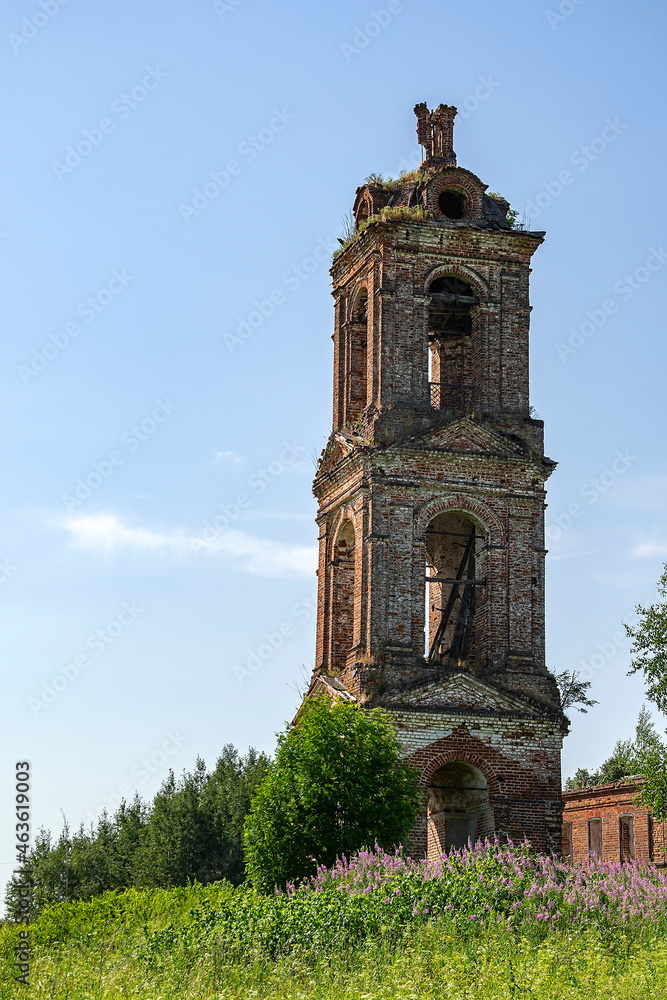 an old abandoned bell tower