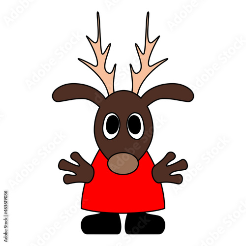 Cute dark brown reindeer