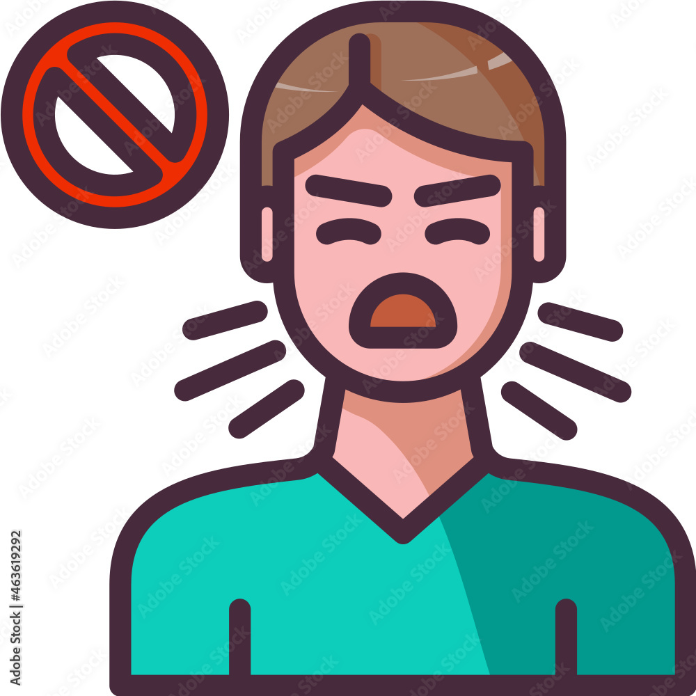 Cough line icon Cough line icon