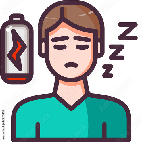 Tiredness  line icon